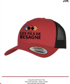 Casquette Trucker rouge et noire